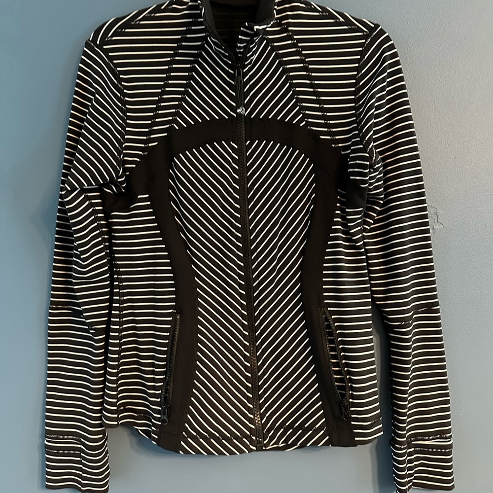 Lululemon Black and White Striped Jacket